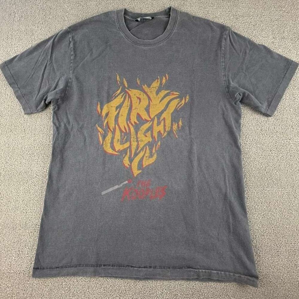 The Kooples Paris Tee Shirt Men's‎ M Cotton Crewneck Fire Cigarette Graphic Logo
